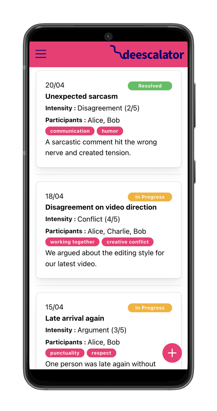Log screenshot